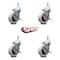 Service Caster 3 Inch Thermoplastic Wheel 12mm Threaded Stem Caster Set with Brakes SCC SCC-TS05S310-TPRS-SLB-M1215-4 - alternate 2
